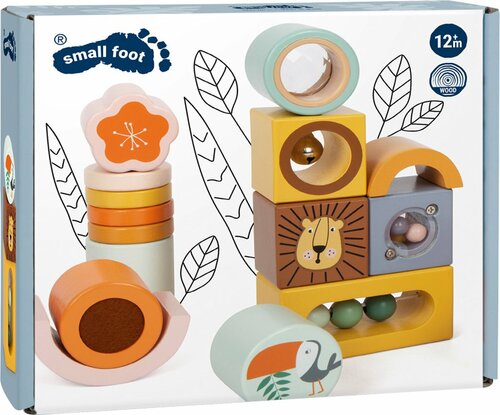 Small Foot Safari | Houten Ontdekblokken 12m+
