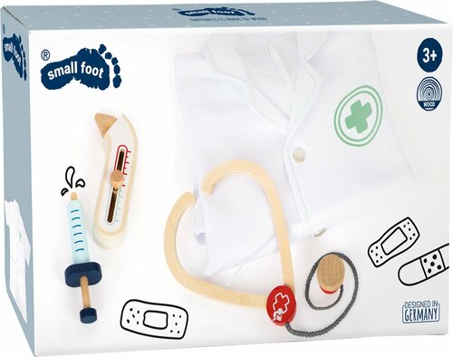 Small Foot | Doktersjas met Houten Accesoires 3+