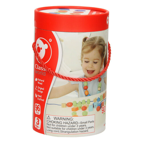 Classic World - Houten Rijgkralen 90dlg 3+