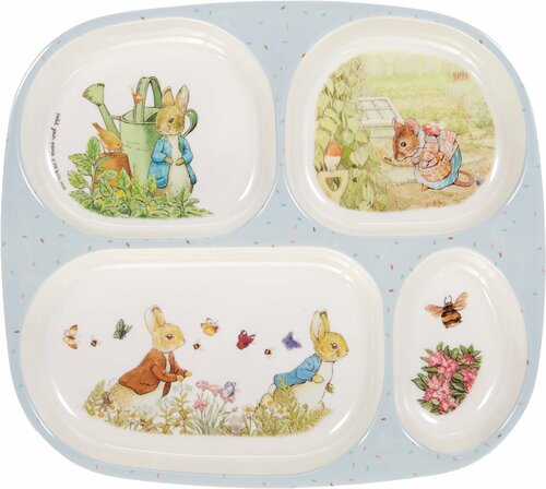 Petit Jour | Melamine Vier Vakjes Bord | Peter Rabbit