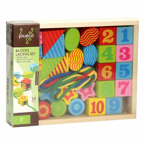 Joueco Houten Rijgkralenset 3+