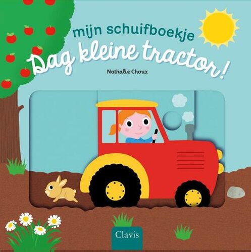 Clavis Mijn schuifboekje Dag kleine Tractor Kartonboekje 1+