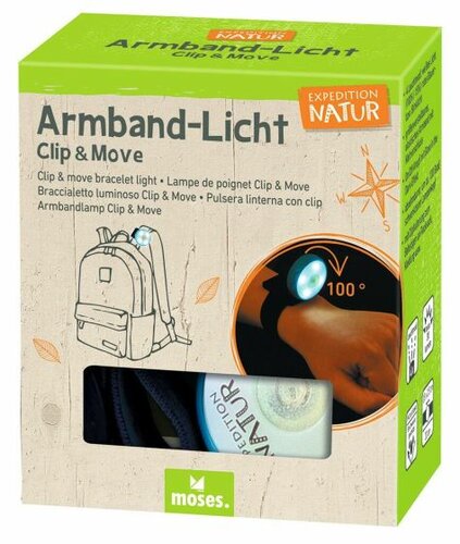 Moses Expeditie natuur USB armlicht clip&move