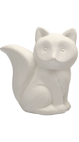 CC Spaarpot Vos van ruw wit Terracotta 