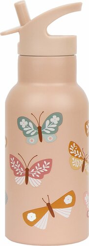 A Little Lovely Company RVS Drinkfles Vlinders