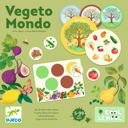 Djeco |Cool School Lotto Bingo Vegeto Mondo 5+