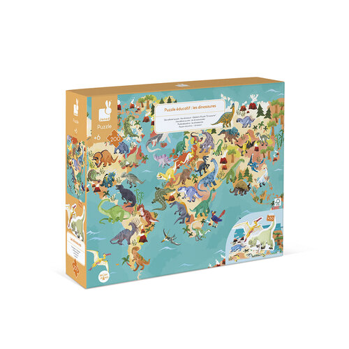 Janod Educatieve Puzzel – Dino's (6+)