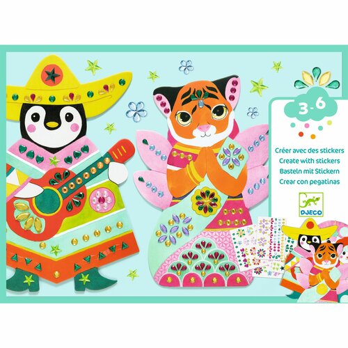 Djeco Creatief met stickers Glanzend 3-6 jaar