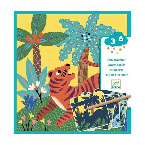 Djeco Kraskaarten Grote Dieren 3-6 jaar