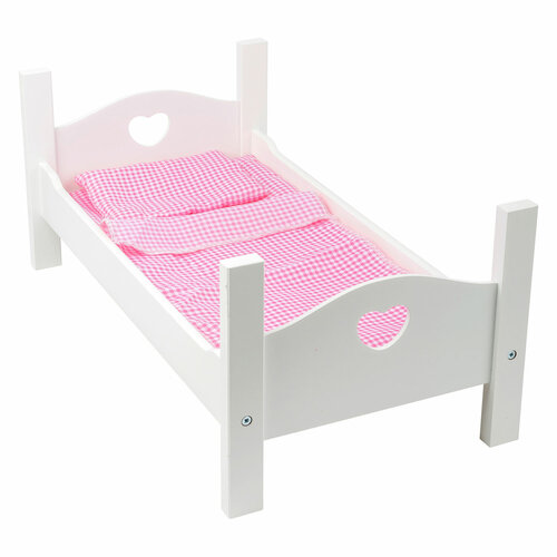 Small Foot Houten Poppenbed Wit met Beddengoed