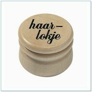 Houten Haarlokdoosje met Opschrift 44mm