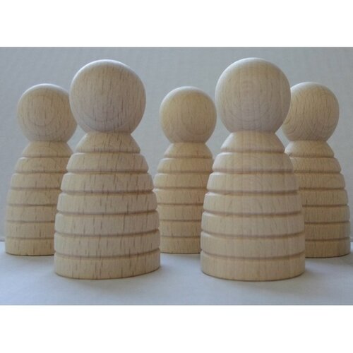 Kegelpopje - Pegdoll Ribbel - 60x30 mm - 5 stuks