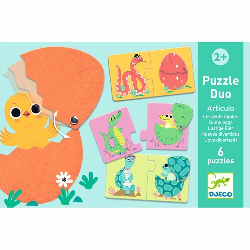 Djeco Puzzel Duo Grappige Eieren 2+