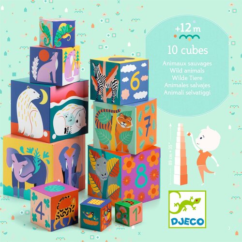 Djeco Stapelblokken Wilde Dieren 1+