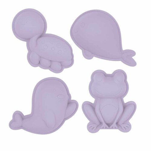 Scrunch zandvormpjes, 4 stuks, Lila