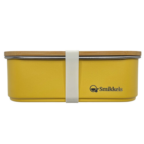 Smikkels Duurzame RVS Lunchbox Geel
