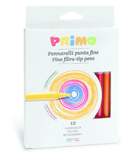 Primo 12 Viltstiften Uitwasbaar