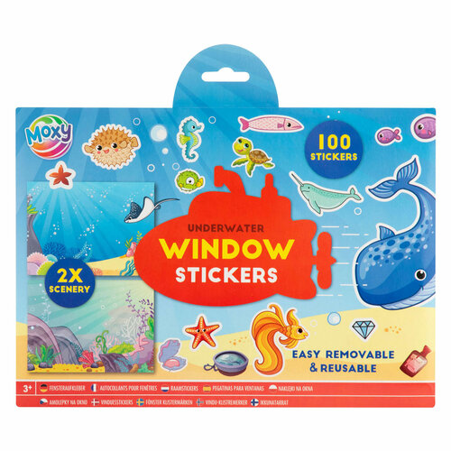 Raamstickers met 2 Sticker Scenes - Onderwaterwereld