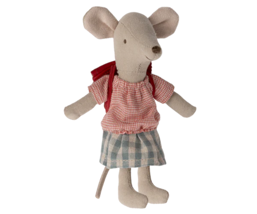 Maileg Driewieler muis Grote zus - Rood