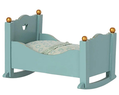 Maileg Houten Wieg blauw