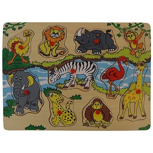 Playwood Knoppenpuzzel Wilde Dieren 2+