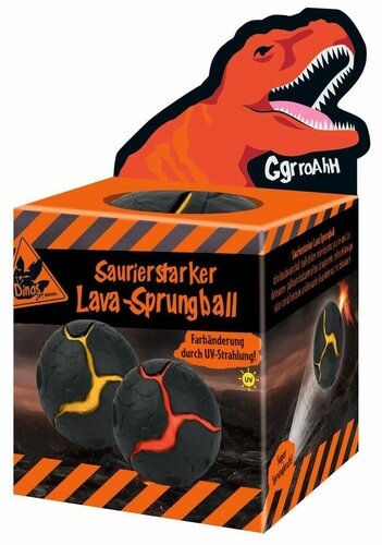Dino verkleurende stuiterbal lava