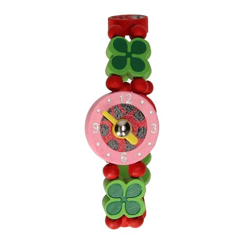 Houten Horloge Lieveheersbeestje