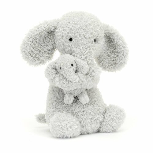 Jellycat Huddles Grijze Olifant met Jong 24cm