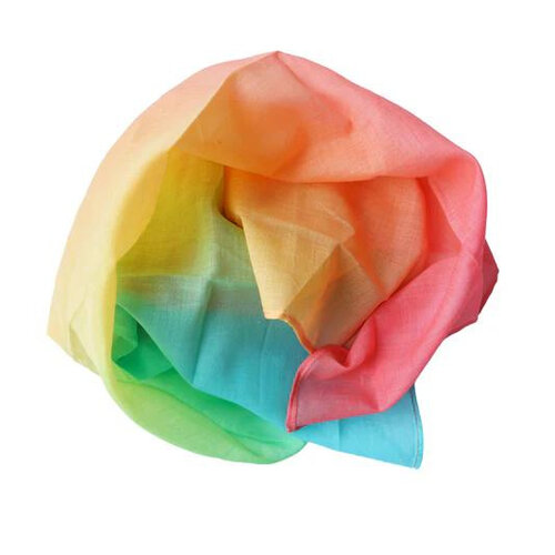 Laura's Play Cotton Speeldoek - Pastel regenboog - 90x90cm