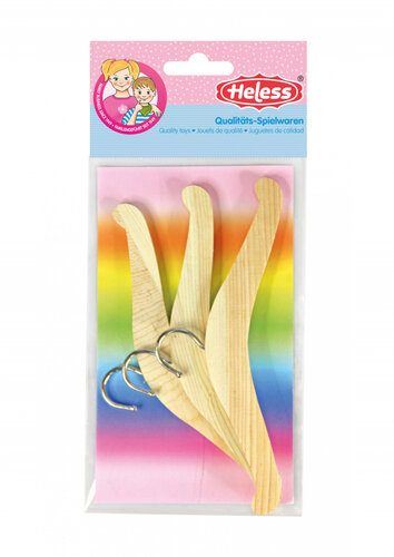 Heless Poppenkledinghangers Hout