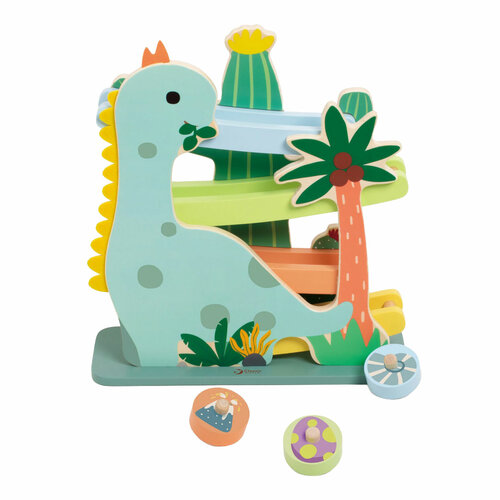 Classic World | Houten Ballenbaan Dinosaurus 4dlg 