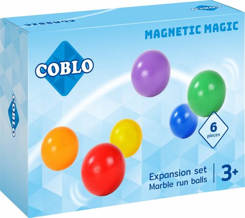 Coblo | Knikkerbaan ballen Classic | 6 stuks