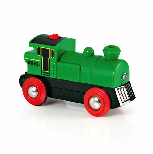 Brio - Groene locomotief op batterijen - 33595