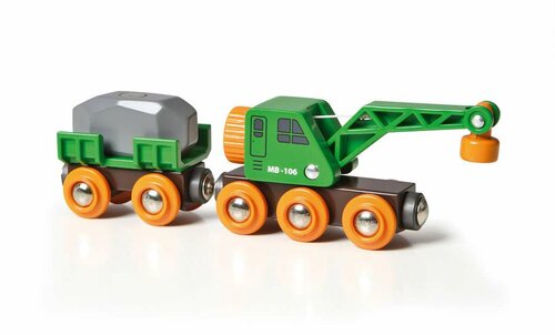 Brio - Kraanwagon met aanhanger - 33698