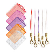 Pixelhobby Set van 5 Medaillons & Color Cords - Roze Oranje Transparant