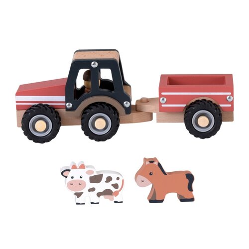 Egmont Toys - Houten tractor met aanhanger