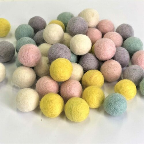 Viltballetjes - Viltkralen 18mm Pasteltinten