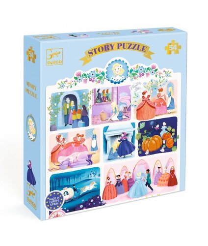 Djeco Story Puzzel | Cinderella | 54 stukjes