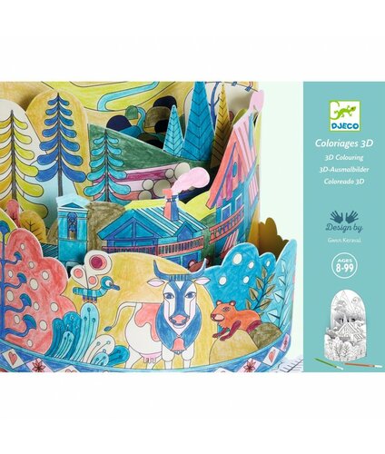 Djeco Kleuren | Diorama Op de Top van de Wereld 8+