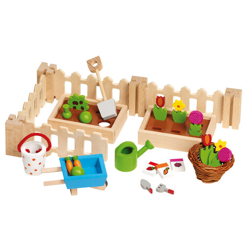 Goki | Poppenhuis Tuinset 32dlg 4+