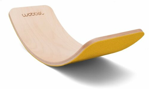 Wobbel Pro blank gelakt met vilt Mosterdgeel