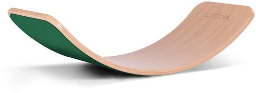 Wobbel Original blank gelakt met vilt Bladgroen