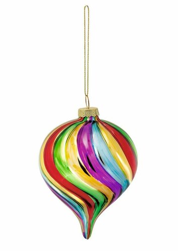 Moses Kerstbal glazen regenboog druppel