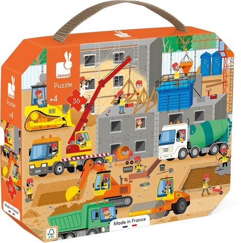 Janod Puzzel | Op de Bouwplaats 4+