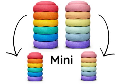 Stapelstein® | Original Mini Rainbow set 6 stuks