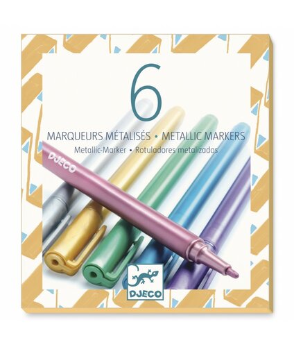Djeco Kleuren | Zes Metallic Markers