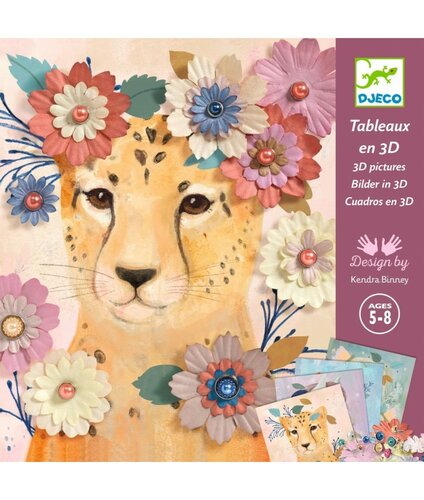 Djeco 3D Schilderijen - Bloemen 5-8 jaar