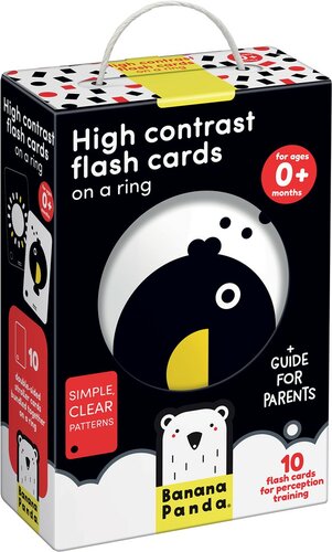 Banana Panda Hoog Contrast - Flash Cards aan Ring 0m+