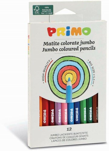 Primo 12 Jumbo kleurpotlood ø5.5mm in doos
