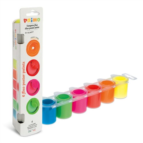 Primo Plakkaatverf Fluor - 6x25ml